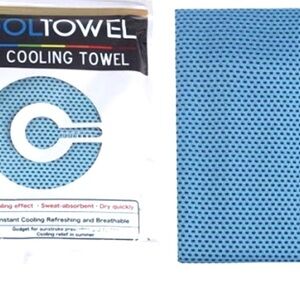 COOL TOWEL 2 Blue Super Cooling Towels yoga golf workout biking NWT